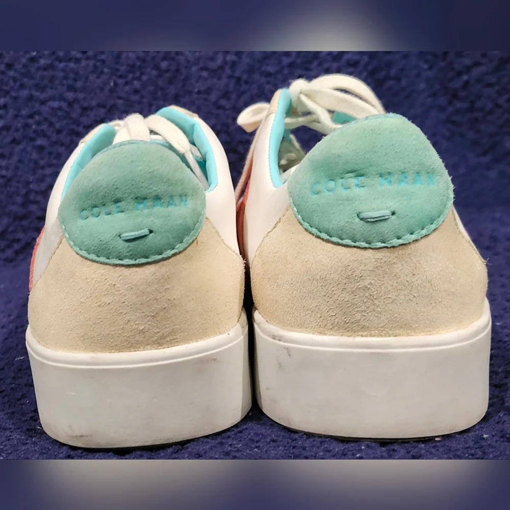 Cole Haan Women White Sneakers Grand Crosscourt Street Casual Shoes Size 9.5B